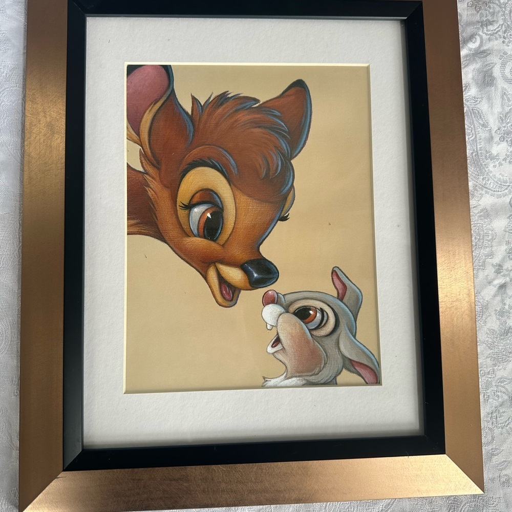 Framed Bambi and Thumper Art Print Disney, collection